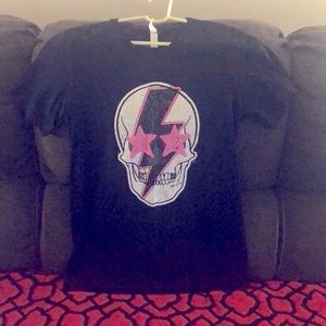 Bella-Canvas short sleeve size small black and pink tshirt. Only worn few times